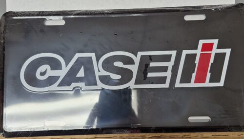 Case IH Black  License Plate