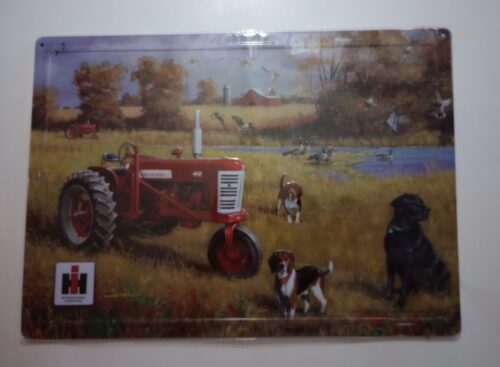 IH Farmall Tractor in The field Tin Sign