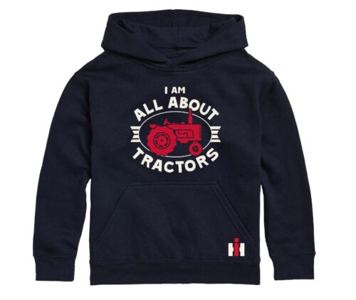 All About Red Tractors IH Navy Youth Pullover Hoodie