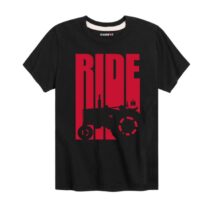 Case IH Black Retro Ride Tractor IH Boys Short Sleeve T-Shirt