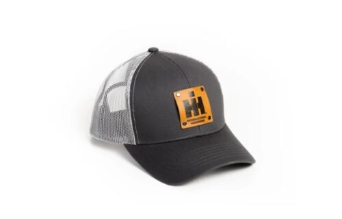IH Leather Emblem Hat, Gray with White Mesh Back Men's Cap