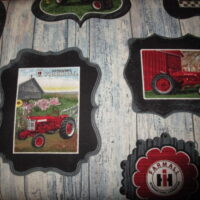 Farmall Hometown Life Frames Pattern Fabric