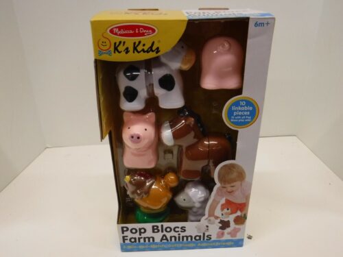 Melissa & Doug Pop Blocs Farm Animals Learning Toy