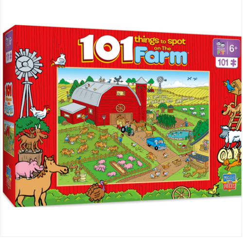 Master Pieces Kids 101 Things To Spot On The Farm 101 Piece Puzzle