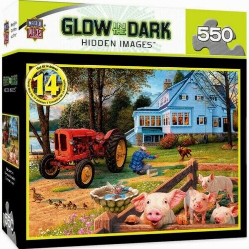 Master Pieces Glow In The Dark Hidden Images Welcome Home 550 Piece Puzzle