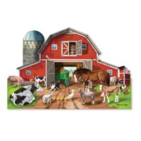Melissa & Doug Jumbo 32 Pieces Busy Barn Yard Shaped Floor Puzzle