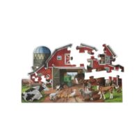 Melissa & Doug Jumbo 32 Pieces Busy Barn Yard Shaped Floor Puzzle - Image 3