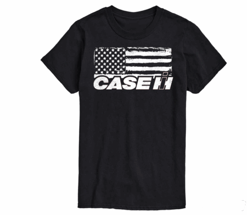 Case IH Flag Mens Black Short Sleeve Tee