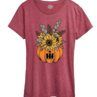 Fall Pumpkin Bouquet IH Womens Short Sleeve Tee