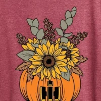 Fall Pumpkin Bouquet IH Womens Short Sleeve Tee - Image 4