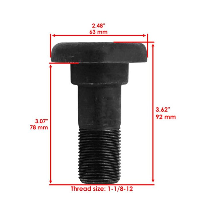 Land Pride Blade Bolt 1 1/8-12x3.44 W/.25 Key - 802-277C
