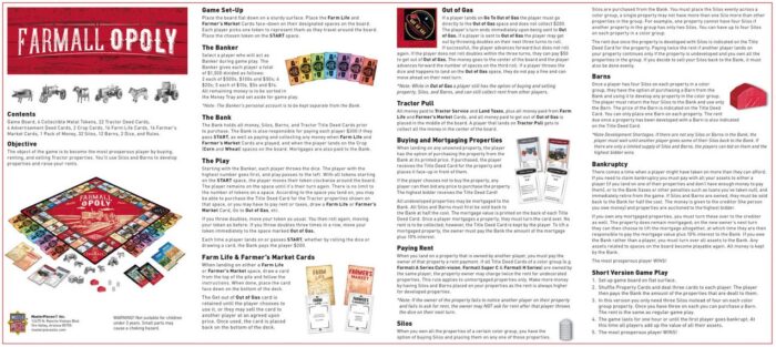 Farmall Opoly - Tractor Themed Board Game - Image 2