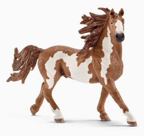 Schleich Toy Farm Animal Plastic Pinto Stallion 1/20 Scale Horse