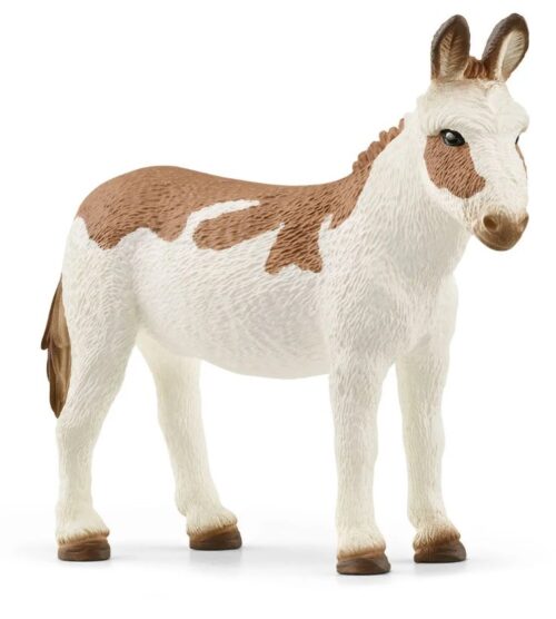 Schleich Toy Farm Animal Plastic American Spotted Donkey 1/20 Scale