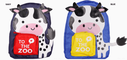 Kids Cow To the Zoo Nylon Preschooler Backpack