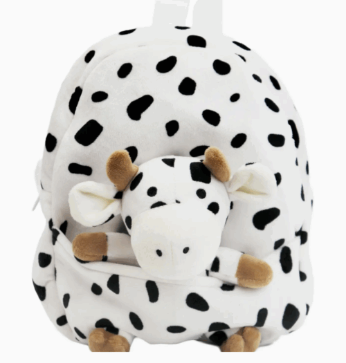 Cow Farm Animal Child Safety Leashed Backpack with Stuffed Cow