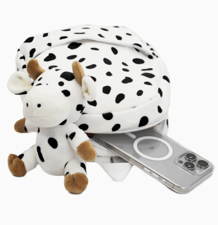 Cow Farm Animal Child Safety Leashed Backpack with Stuffed Cow - Image 4