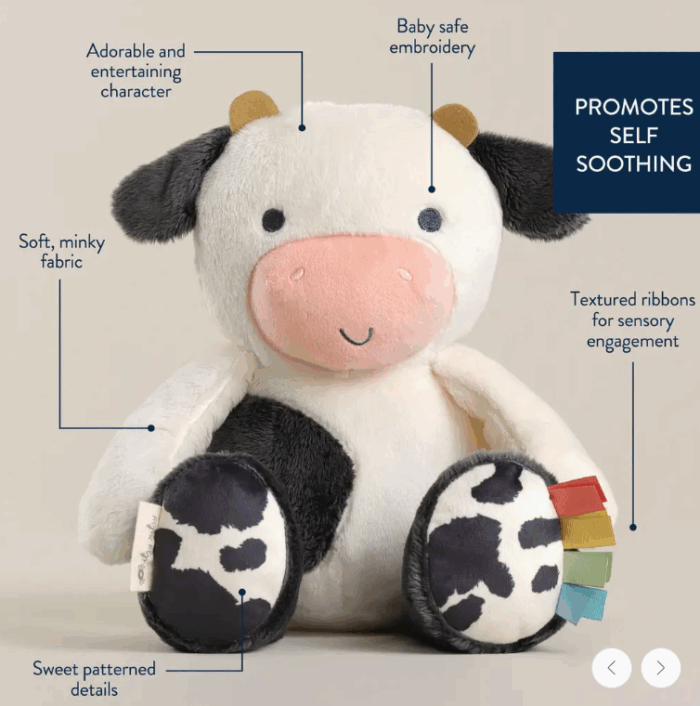 Itzy Ritzy: Sweetie Snuggles Plush Carmen the Cow - Image 3
