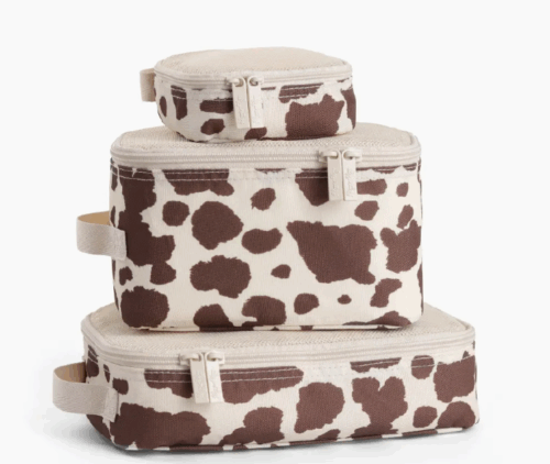 Itzy Ritzy: Giddy Up! Cow Print Pack Like A Boss Packing Cubes