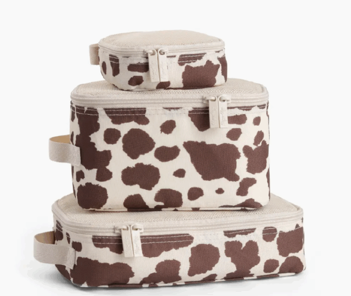 Itzy Ritzy: Giddy Up! Cow Print Pack Like A Boss Packing Cubes
