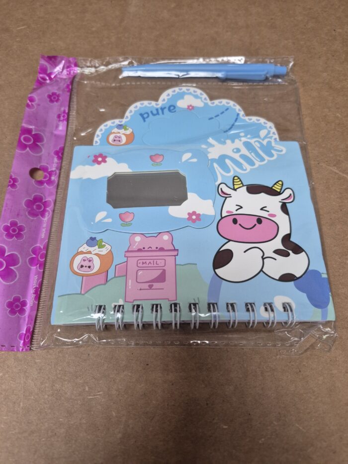Cow Mini Notepad Diary Notebook with Pen N Mirror - Image 4