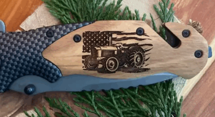 Laser engraved folding tactical knife - Image 2