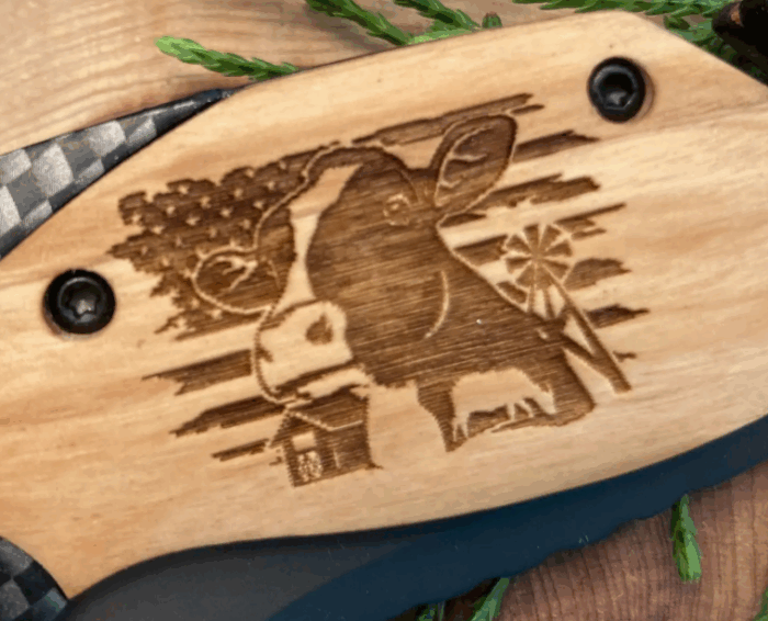 Laser engraved folding tactical knife - Image 7