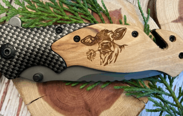 Laser engraved folding tactical knife - Image 8