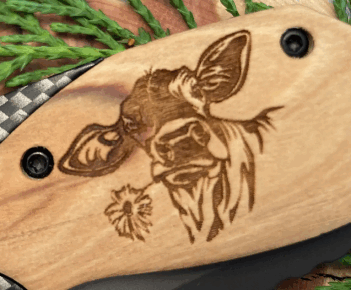 Laser engraved folding tactical knife - Image 9