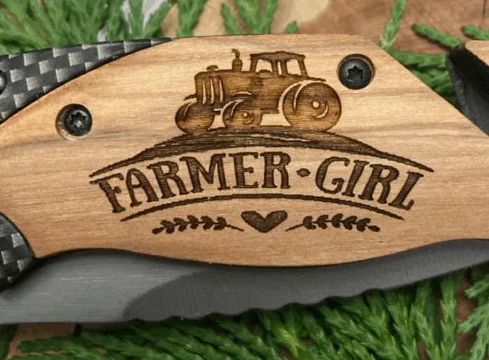 Laser engraved folding tactical knife - Image 16