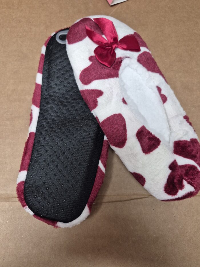 Cow Print Fuzzy Sherpa Fleece Lounge Sock Slippers - Image 5