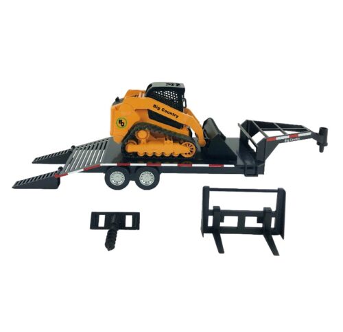 1/20 Scale Big Country Flatbed Trailer with Track Skid Steer