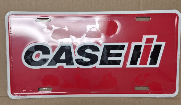 Red Case IH License Plate
