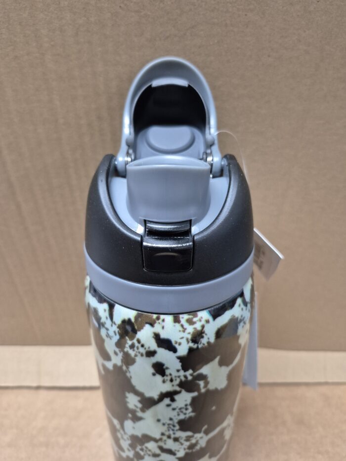 Brown Cowhide Print 32oz Stainless Steel Water Bottle - Image 6