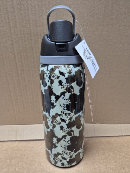 Brown Cowhide Print 32oz Stainless Steel Water Bottle