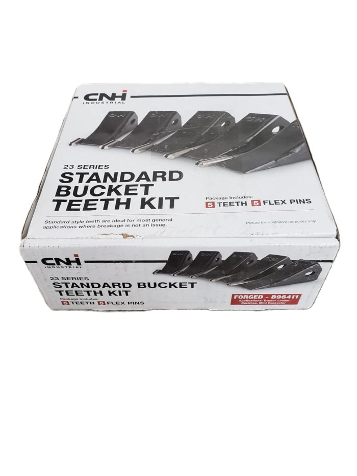 CNH Industrial / New Holland / Case – 23 Series Standard Bucket Teeth Kit (5 Teeth + Pins) – B96411 - Image 2