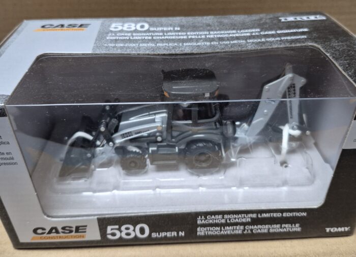 1/50 JI Case 580 Super N Backhoe Loader, Silver Signature Limited Edition, ERTL