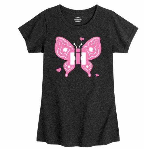 IH Butterfly Youth Girls Short Sleeve Tee