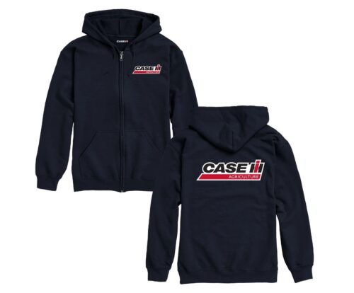 Case IH Crest Men's Navy Zip Hoodie