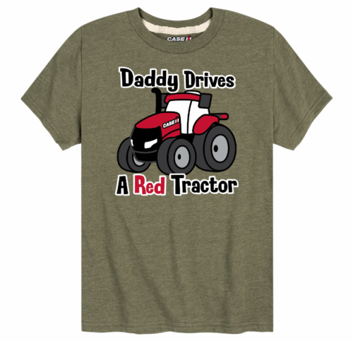 Daddy Drives A Red Tractor Case IH Kids Short Sleeve Tee