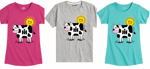 IH Cow Print Kids Fitted Short Sleeve Tee