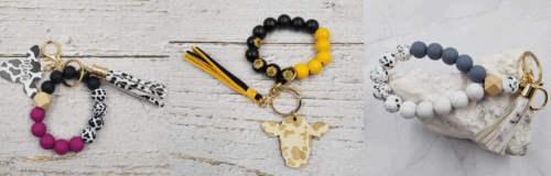 The Pretty Jewellery Silicone Bead Bangle Keychain