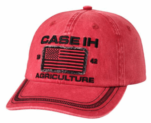 Staples Red Denim Cap