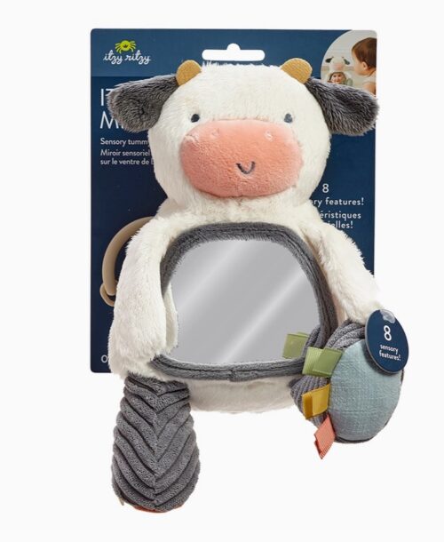 Itzy Ritzy: Carmen the Cow - Itzy Bitzy Mirror Travel + Tummy Time Toy