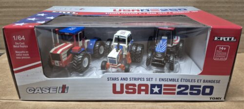 1/64 Ertl Case IH USA 250 Stars & Stripes Tractor Set