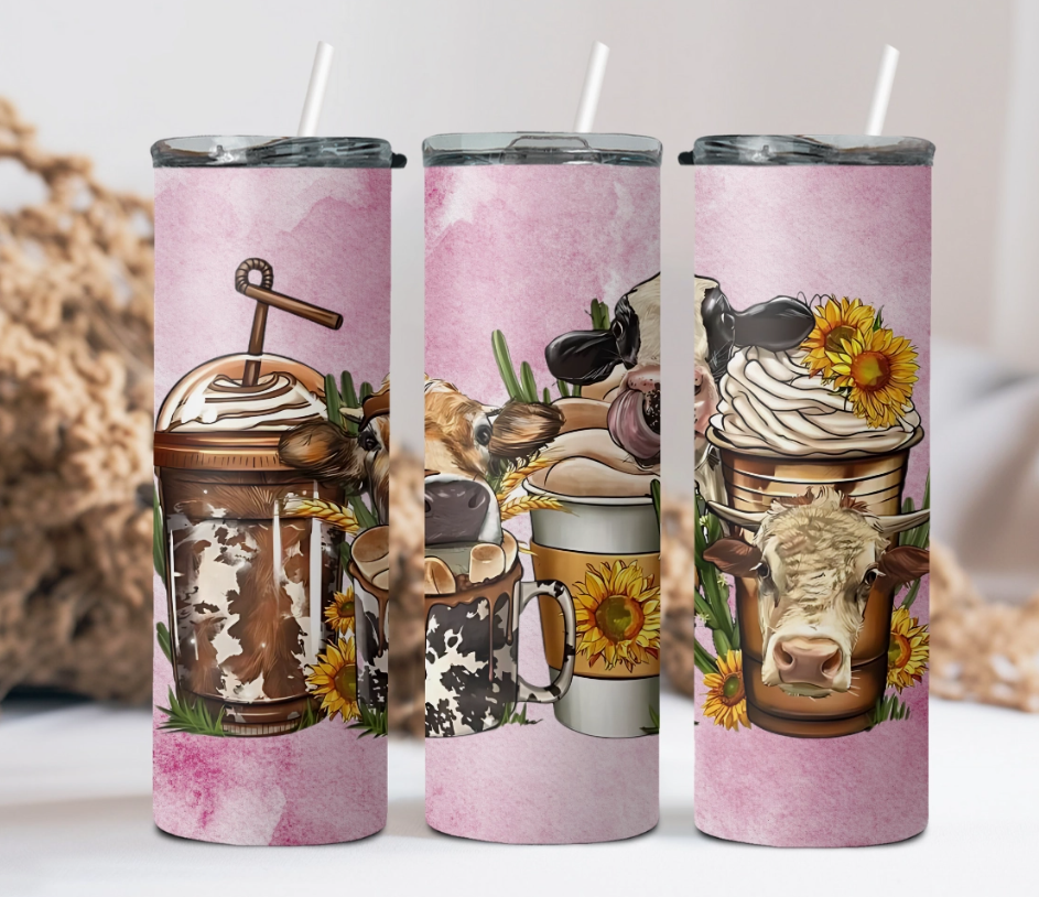 20 oz stainless steel cup with plastic slide lid and straw - Image 2