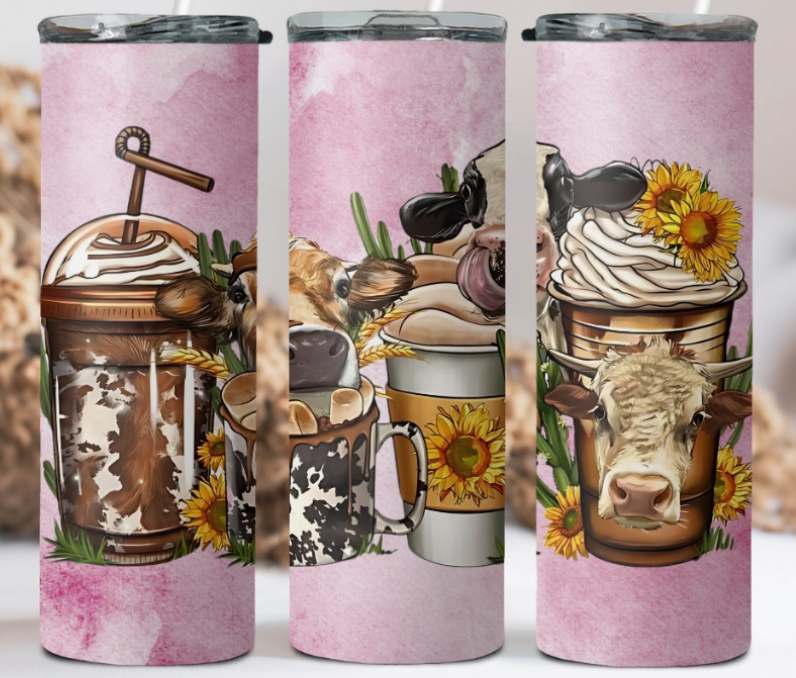 20 oz stainless steel cup with plastic slide lid and straw - Image 3