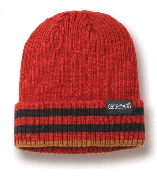 Case IH Maroon Striped Beanie