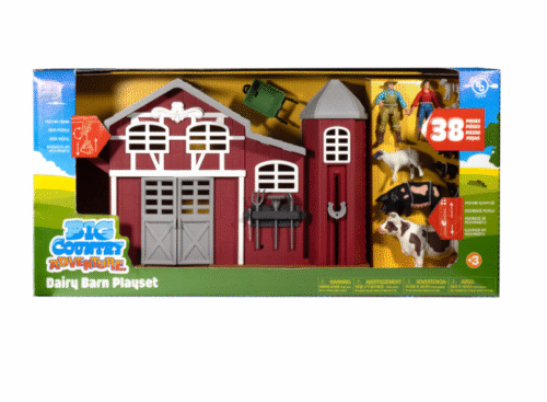 Big Country 1/20 Scale 38-Piece Dairy Barn Playset