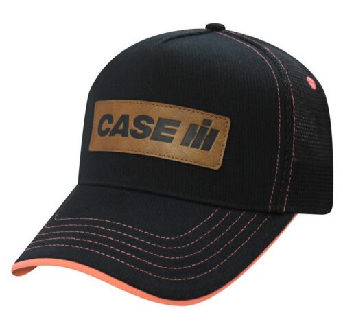 Case IH Ladies Black/Coral Trucker Snap Cap